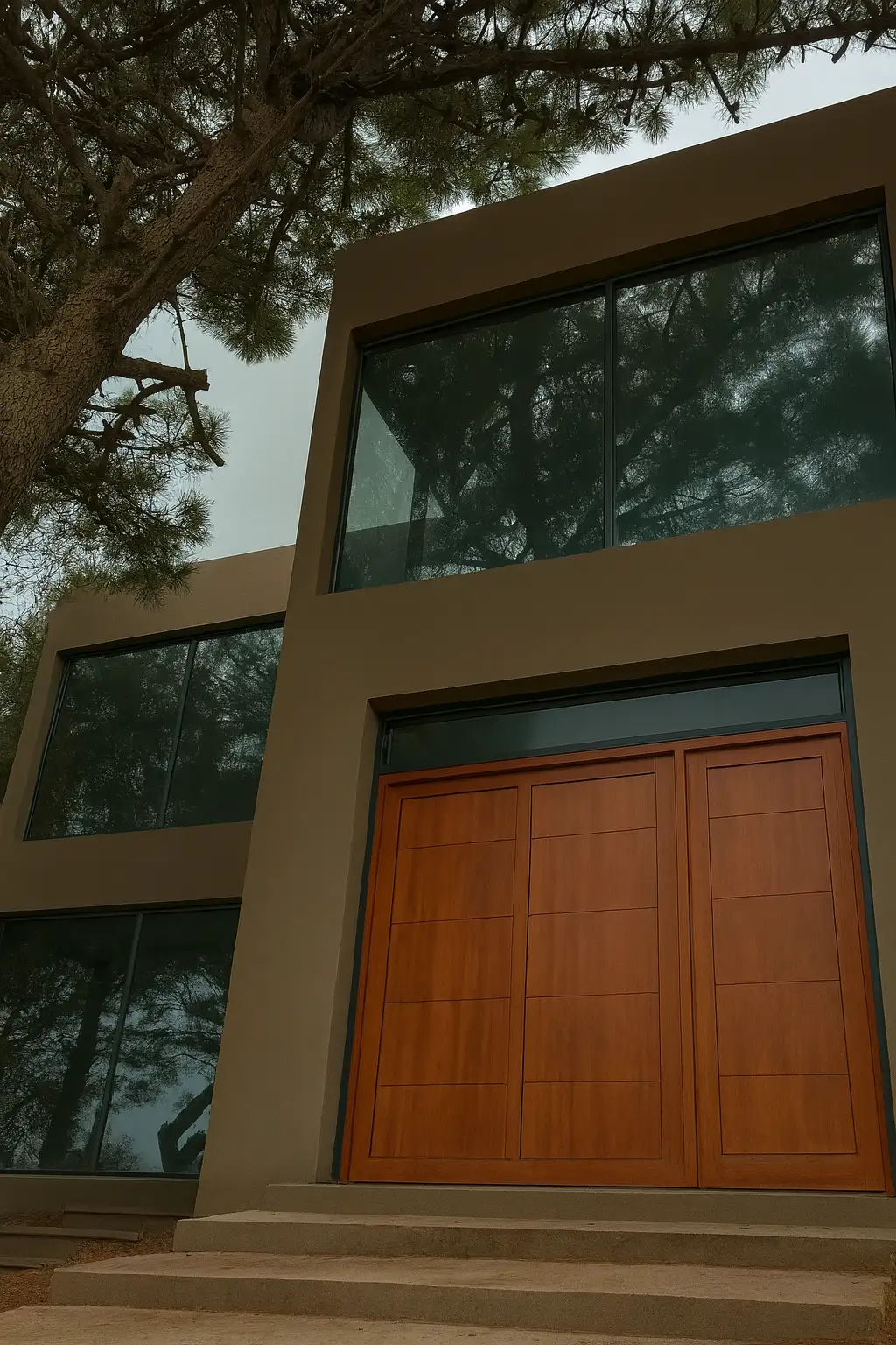 Portón PVC símil madera
