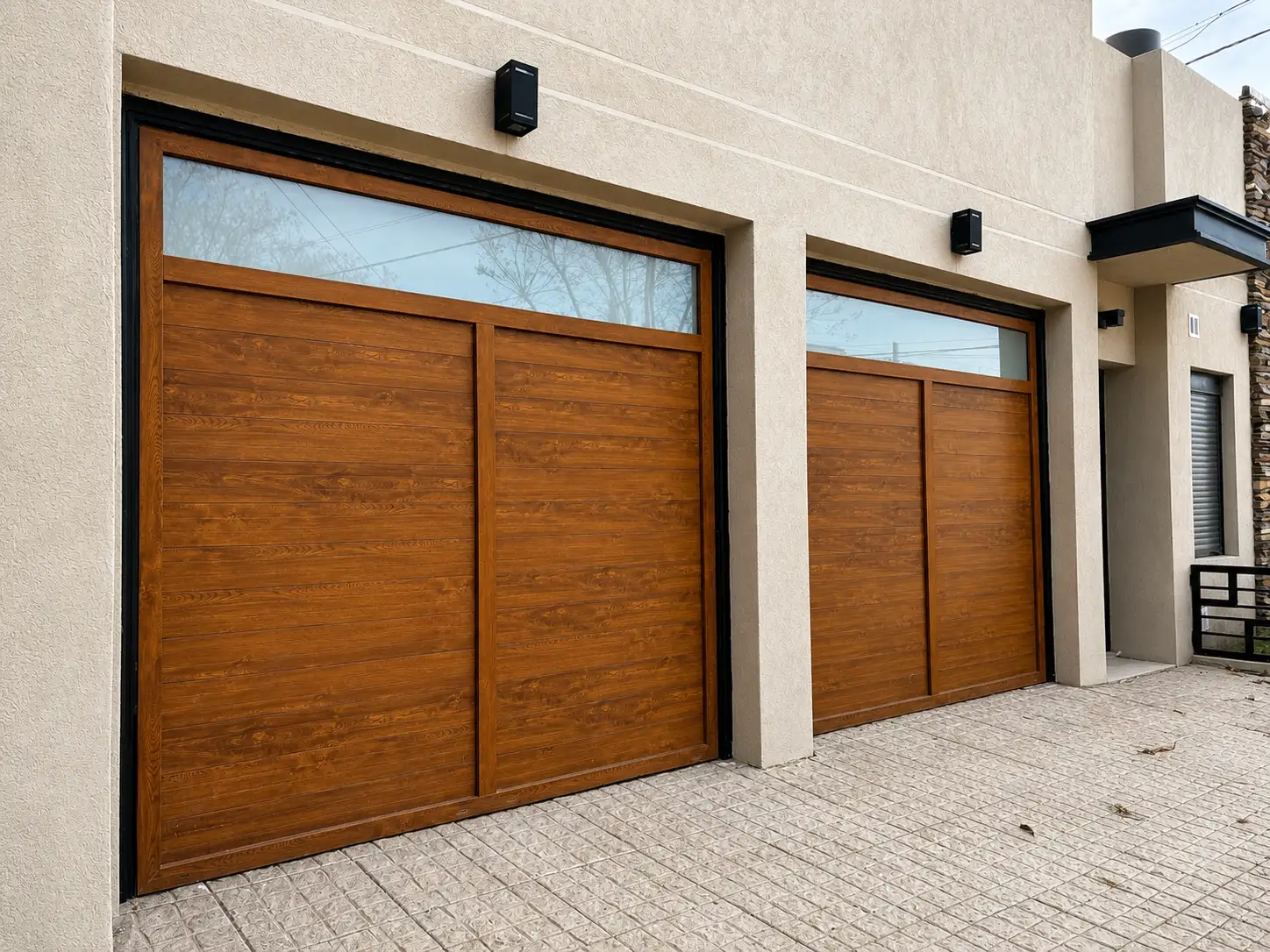 Portón PVC símil madera